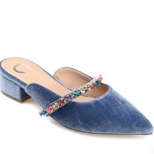Jewel Embellished Pointed Toe Mule